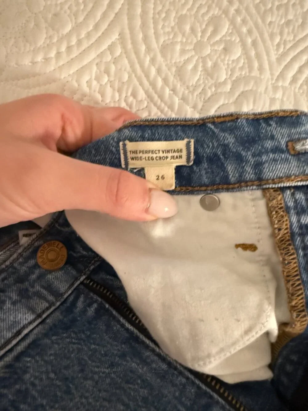 Madewell The Perfect Vintage Wide Leg Crop Jeans